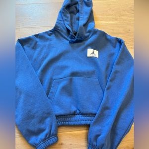 Blue air Jordan cropped sweatshirt size xs